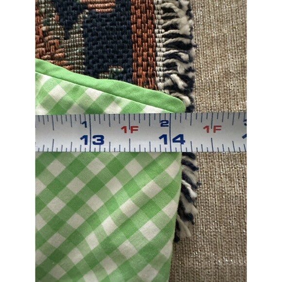 Lilly Pulitzer Green Gingham Strapless Meridian Top Scalloped Women's Size 2 - Picture 11 of 13